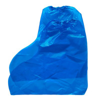 Couvre-bottes en plastique extra large de 19 pouces de haut imperméable à l'eau chaussons médicaux couvre-bottes jetables en PE avec élastique sur le dessus
