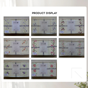 Kosmos Sợi Nhỏ Vải 100% Polyester Tùy Chỉnh Kích Thước Màu Đỏ Thêu Ren Cạnh 4Pcs Giường Phẳng Tấm - Product Image 6