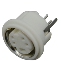 Connecteur Circulaire MDC Série MDC-4pin HX Factory Direct, Prise Mini DIN Femelle 4 Cœurs Verticale DIP, Terminal S