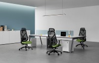 Chaise de bureau moderne confortable pour ordinateur Chaise en maille à dossier moyen