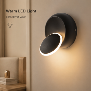 โคมไฟติดผนังอะคริลิค LED รุ่นใหม่ 4 ถึง 7 วัตต์ แสงวอร์มไวท์ ทรงกลม ปรับได้ 360 องศา แบบสัมผัส สำหรับข้างเตียง ใช้ภายในบ้าน ห้องนอน ห้องนั่งเล่น - Product Image 3