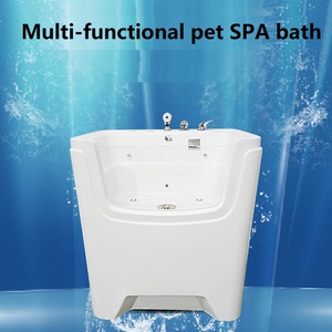 Nouvelle conception d'usine de baignoire pour animaux de compagnie Cat Dog Spa <span class=keywords><strong>Jet</strong></span> Baignoire autoportante en acrylique à lumière LED Baignoire pour animaux de compagnie - Product Image 2