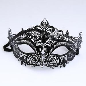 Metallo mezza faccia maschera per gli <span class=keywords><strong>occhi</strong></span> divertente festa nera maschera per festa di carnevale festa maschera veneziana Costume Cosplay maschera di <span class=keywords><strong>Halloween</strong></span> - Product Image 3