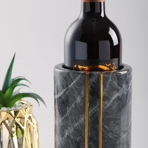 Marble Ice Bucket Wine Chiller Marble Wine Bottle Chiller with copper bottle cooler