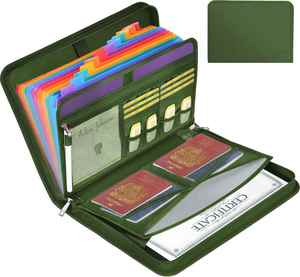 12-Pocket Expandable Zipper <b>Folder</b> Fireproof Accordion <b>File</b> Organizer with Tabs for Efficient Document Management - Product Image 1