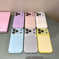 Étui de téléphone de luxe en silicone antichoc et cuir PU, avec grande fenêtre pour appareil photo, multicolore, pour iPhone 17 16 15 14 13 Pro Max