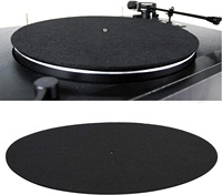 Tapis de platine classique en feutre non tissé 7'' 12'' - Tapis de platine multicolores écologiques réutilisables pour lecteur de disques vinyles