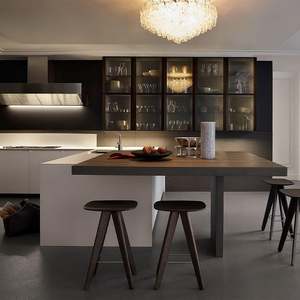 Projet de villa haut de gamme, conceptions d'armoires de cuisine, armoires de cuisine modernes et luxueuses en chêne bronzé - Product Image 2