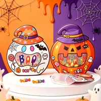 Sacs en plastique vides de luxe à motif de dessin animé d'Halloween, auto-scellants, portables, réutilisables, pour cadeaux de fête, bonbons, emballage, vente en gros