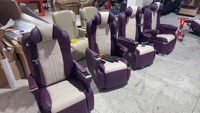 Sièges de voiture électriques inclinables de luxe pour véhicule commercial, personnalisés, en cuir haut de gamme, confort VIP
