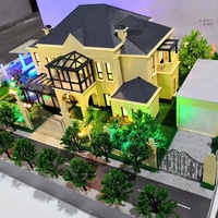 Bâtiment miniature personnalisé de style moderne Modèle architectural 3D Modèle réduit de matériau acrylique pour la construction de maisons