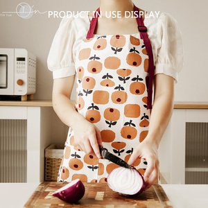 Delantal de Cocina de Algodón Slub Personalizado OEM con Impresión Digital Reactiva, MOQ Bajo, Directo de Fábrica, Plazo de Entrega Corto - Product Image 2