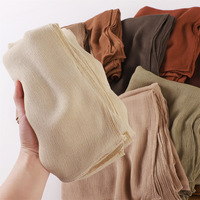 Sharut Vente en Gros Personnalisable Grande Taille Léger Doux Coton Uni Hijab Châle Musulman Femme Rayonne Modal Froissé Écharpe Hijab