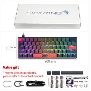 SKYLOONG BOO thème 60% <span class=keywords><strong>Gateron</strong></span> Switch claviers mécaniques clavier mécanique personnalisé pour fabricant - Product Image 6