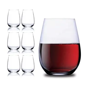 8盎司/12盎司/14盎司/16盎司防刮清洁无干管塑料酒杯Copa De Vino可重复使用的Tritan眼镜
