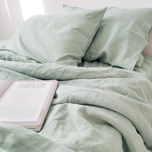 Oeko-Tex Nature 100% lino biancheria da letto per <span class=keywords><strong>Hotel</strong></span> 3 pezzi copripiumino lavato in pietra King Size 300tc per ospedale domestico - Product Image 1