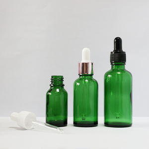 Flacon compte-gouttes en verre vert vide de 10 ml, 20 ml, 30 ml, 50 ml, avec bouchon à vis, pipette rechargeable, flacons en caoutchouc - Product Image 2