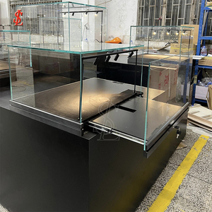 Ensemble de présentoirs à bijoux noir mat de luxe avec éclairage LED localisé, <span class=keywords><strong>vitrine</strong></span> de boutique verrouillable, <span class=keywords><strong>colonne</strong></span> de comptoir - Product Image 6