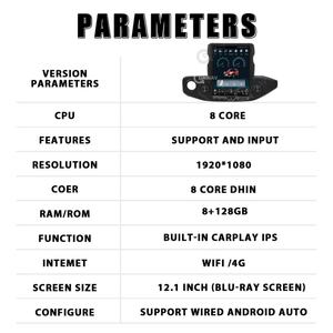 Écran vertical Android 12,1 pouces, lecteur de navigation GPS pour Jeep Wrangler JL 2018 2019 2020 2021 2022 2023, CarPlay sans fil - Product Image 3