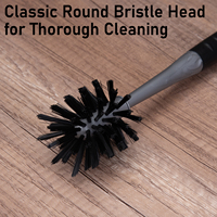Brosse de nettoyage de bouteille longue, ronde, rigide, en nylon, anti-rayures, pour bouteille, thermos, distributeur, à portée étendue, antidérapante