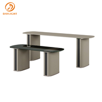Ensemble de tables basses ensemble de tables basses haut de gamme en marbre meubles de salon de haute qualité pour villa et appartement