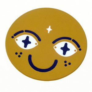 Hot Sale Customized Cartoon Round <b>Silicone</b> <b>Rubber</b> Soft PVC Coaster Logo Anti-Skid Silk Screen Printed Promotional Novelty Gift - Product Image 3