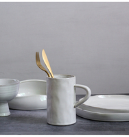 Service de vaisselle, assiette, saladier, service de table, style européen pour restaurant, forme moderne, blanc, cadeaux, compatible lave-vaisselle