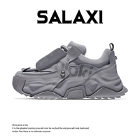 Chaussures de sport de luxe unisexes en cuir véritable, plateforme épaisse, chaussures de papa, streetwear haut de gamme, chaussures décontractées tendance