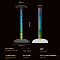 Bande lumineuse LED RGB portable, contrôle du son de la musique, support pour casque, casque de jeu, écouteurs, marque Yanjin, matériau ABS, bureau