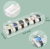 Kotak Penyimpanan Jam Tangan Akrilik 6 Slot, Promo Hot Sale