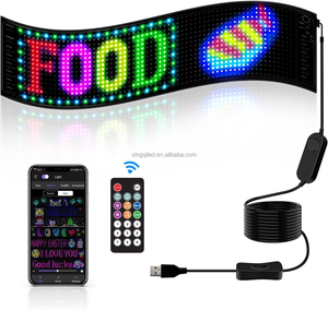 Papan Layar LED Fleksibel yang Dapat Diprogram dengan Kontrol Aplikasi, Panel Tanda Mobil LED Lunak, Strip LED Pintar, Panel Matriks LED untuk Mobil - Product Image 2