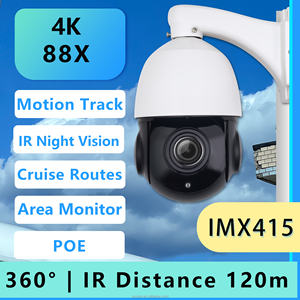 PTZ máy ảnh 4K 88x Zoom PoE an ninh máy ảnh mạng P2P thẻ SD 2 cách âm thanh PTZ máy ảnh ngoài trời IP66 CCTV con người phát hiện camhipro - Product Image 2
