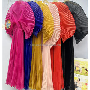 Miyake nuovo Design plissettato abiti <span class=keywords><strong>da</strong></span> <span class=keywords><strong>sera</strong></span> <span class=keywords><strong>da</strong></span> donna Casual taglie forti ragazze Sexy abiti trasparenti in Organza - Product Image 1