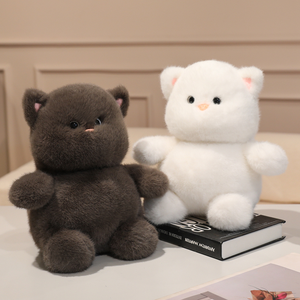 En gros, Jouet en peluche Hakimi, chat blanc dodu et mignon, en coton PP et maille, <span class=keywords><strong>cadeau</strong></span> <span class=keywords><strong>d</strong></span>'<span class=keywords><strong>anniversaire</strong></span> - Product Image 6