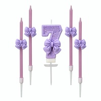 Fournitures en gros : Kits numériques de bougies d'anniversaire à paillettes, décorations de gâteaux, bougies faites main et ensembles de nœuds