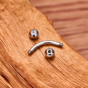 Anneaux de Sourcils en Titane ASTM F136 à Filetage Externe, Labrets, Piercings pour Cartilage d'Oreille, Hélix, <span class=keywords><strong>Prince</strong></span> <span class=keywords><strong>Albert</strong></span>, Piercings à Gemmes Colorées, Bijoux de Corps - Product Image 4