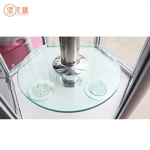 Customized Fashion Design Hexagonal Rotating Glass Display Cabinet Accessories Display Showcase Glass Display Showcase Cabinet