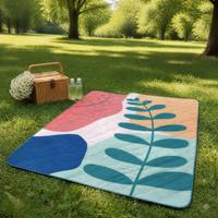 Tapis de plage pliable imperméable avec sangle d'épaule réglable, grand format, portable, pour camping, pique-nique, parc, voyage, en tissu Oxford, pour 1-2 personnes