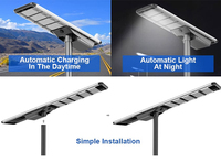 Lampadaire Solaire Extérieur LED en Aluminium 60W 80W 90W avec Caméra de Surveillance