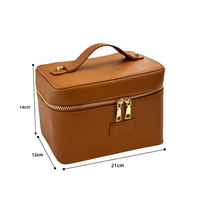 Tendance, Vente Flash : Trousse de Maquillage Premium en Cuir PU Vegan Effet Galet, Personnalisable avec Logo, Portable, pour Voyage, avec Séparateurs
