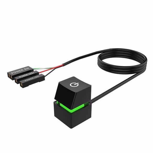 1.8m Host Computer Desktop Chassis Switch Button External Power-On Mechanical Key Starter for Internet Cafe