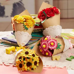 Weihnachts geschenke Filz handgemachte Blumen sträuße DIY Material Kit Kinder handgemachte Geschenke hand gefertigte dekorative Materialien Kit