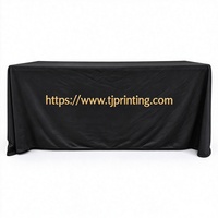 Nappe rectangulaire en tissu polyester personnalisable (couleur et logo) pour table de 6 pieds