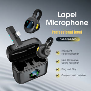 Micrófono de Solapa Inalámbrico Omnidireccional SX372in1, Micrófono de Condensador con Cancelación de Ruido, Mini Clip C para Grabación en Teléfono Móvil y Computadora - Product Image 4