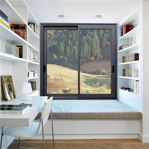 CBMmart 미국 표준 알루미늄 슬라이딩 창 슬라이딩 유리 문 및 Windows 청동 색 슬라이딩 창