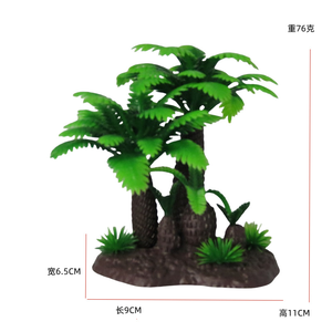 Petit accessoire d'aquarium moderne en plastique avec mini modèle de <span class=keywords><strong>table</strong></span> de <span class=keywords><strong>sable</strong></span> de cocotier et décoration de paysage en boîte - Product Image 5
