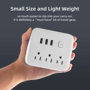 Hot Selling 10a Power Strip <span class=keywords><strong>3</strong></span> Ac <span class=keywords><strong>3</strong></span>-Outlet Overspanningsbeveiliging Nfc Usb <span class=keywords><strong>2</strong></span> Poorten Netwerkuitbreidingskaart Etl Fcc Voor - Product Image 3