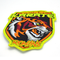 Patch d'étiquettes tissées à repasser, insigne de logo de marque en gros, patchs tissés pour vêtements.