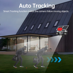 Caméra de sécurité solaire extérieure 4 objectifs 12MP panoramique <span class=keywords><strong>4G</strong></span>, vision nocturne couleur, alarme audiovisuelle, caméra IP sans fil, surveillance 24h/24 et 7j/7 - Product Image 4