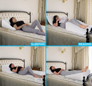Almohada de espuma viscoelástica refrescante con soporte elevado superior para el dolor lumbar, <span class=keywords><strong>reflujo</strong></span> ácido y ardor en el pecho - Uso en hoteles y para dormir - Product Image 6